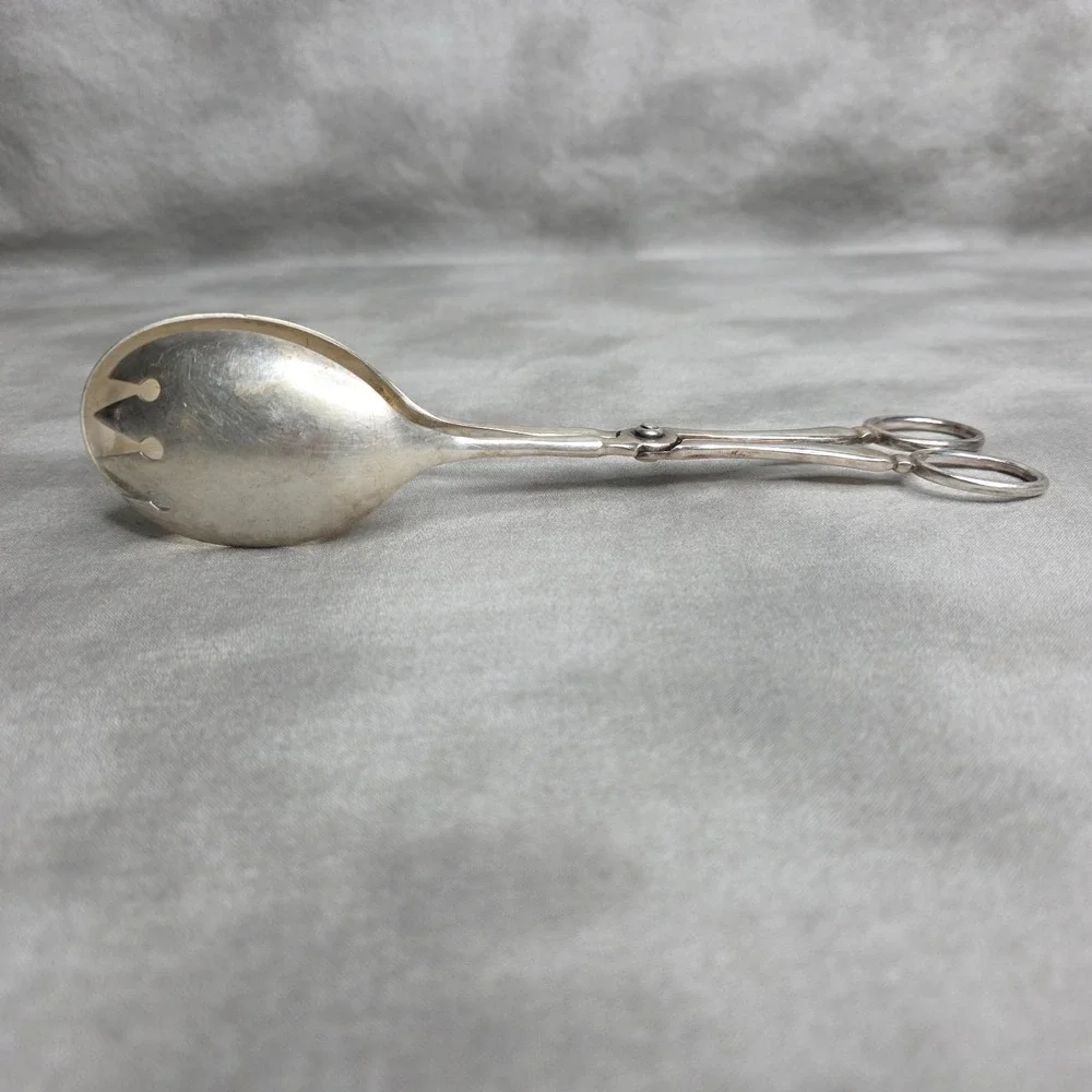 S&B EPNS Sheffield Made In England Silverplate Vintage‎ Salad Tongs
